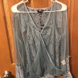 Off blue blouse